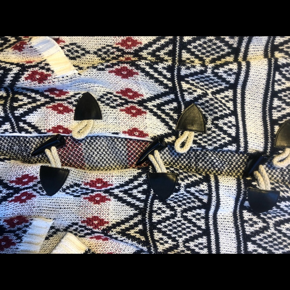 Multicolored cardigan with hood - Picture 4 of 6